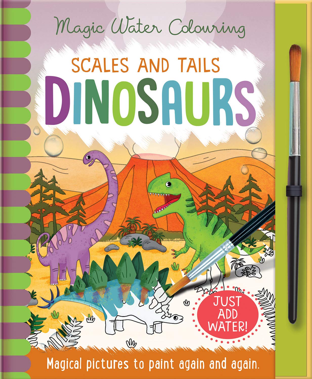 magic water colouring - scales and tails - dinosaurs