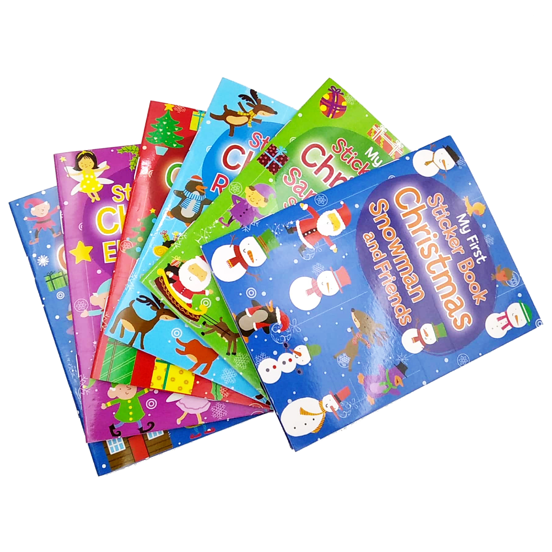 magnetic mini sticker books - xmas red