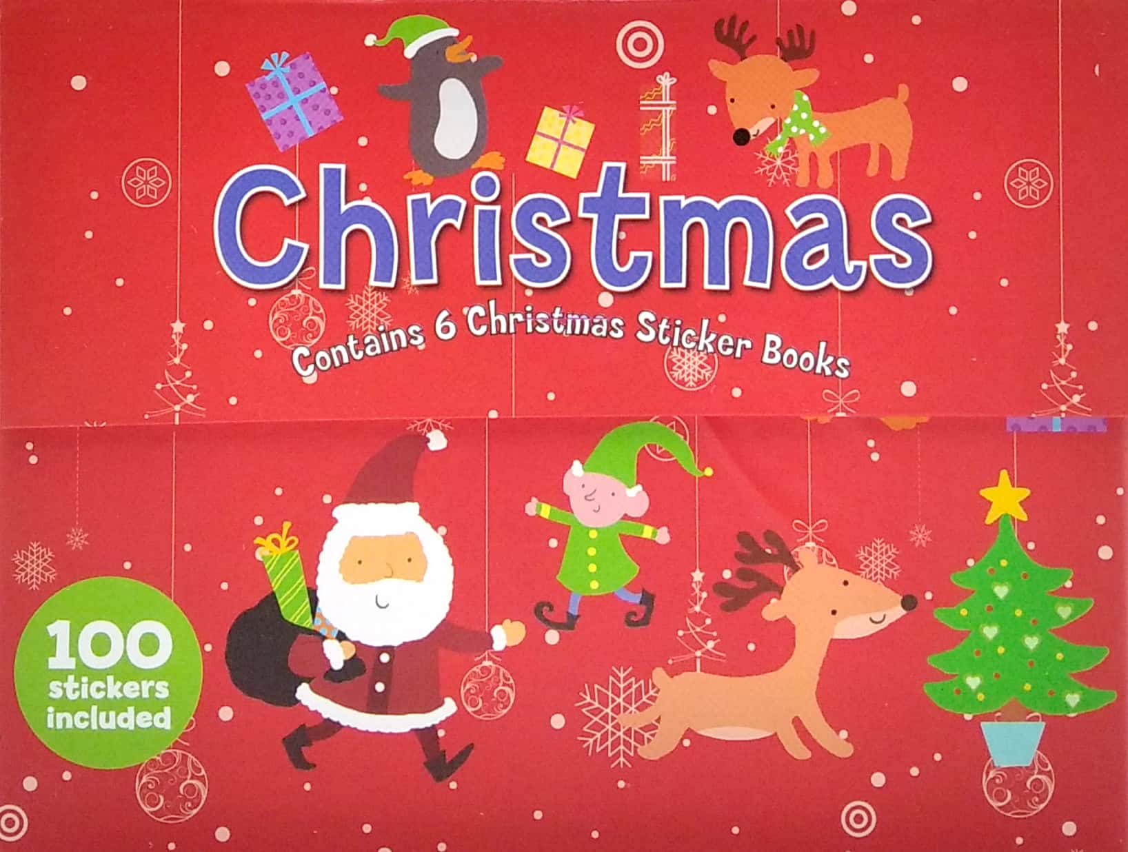 magnetic mini sticker books - xmas red