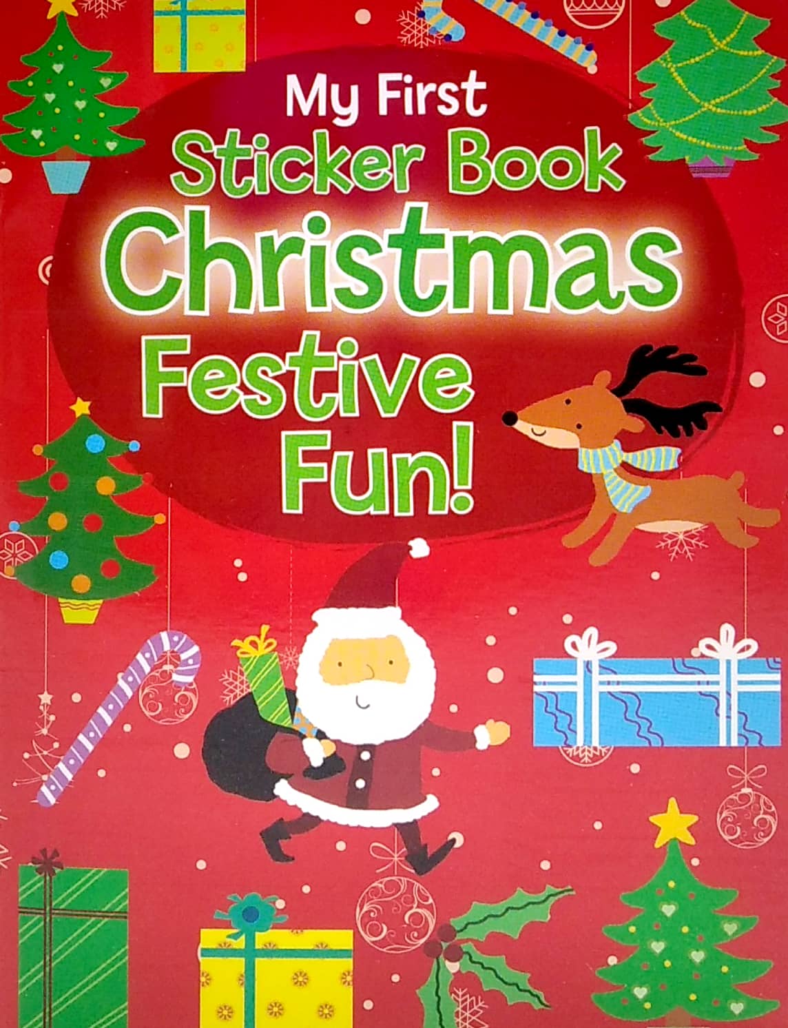 magnetic mini sticker books - xmas red