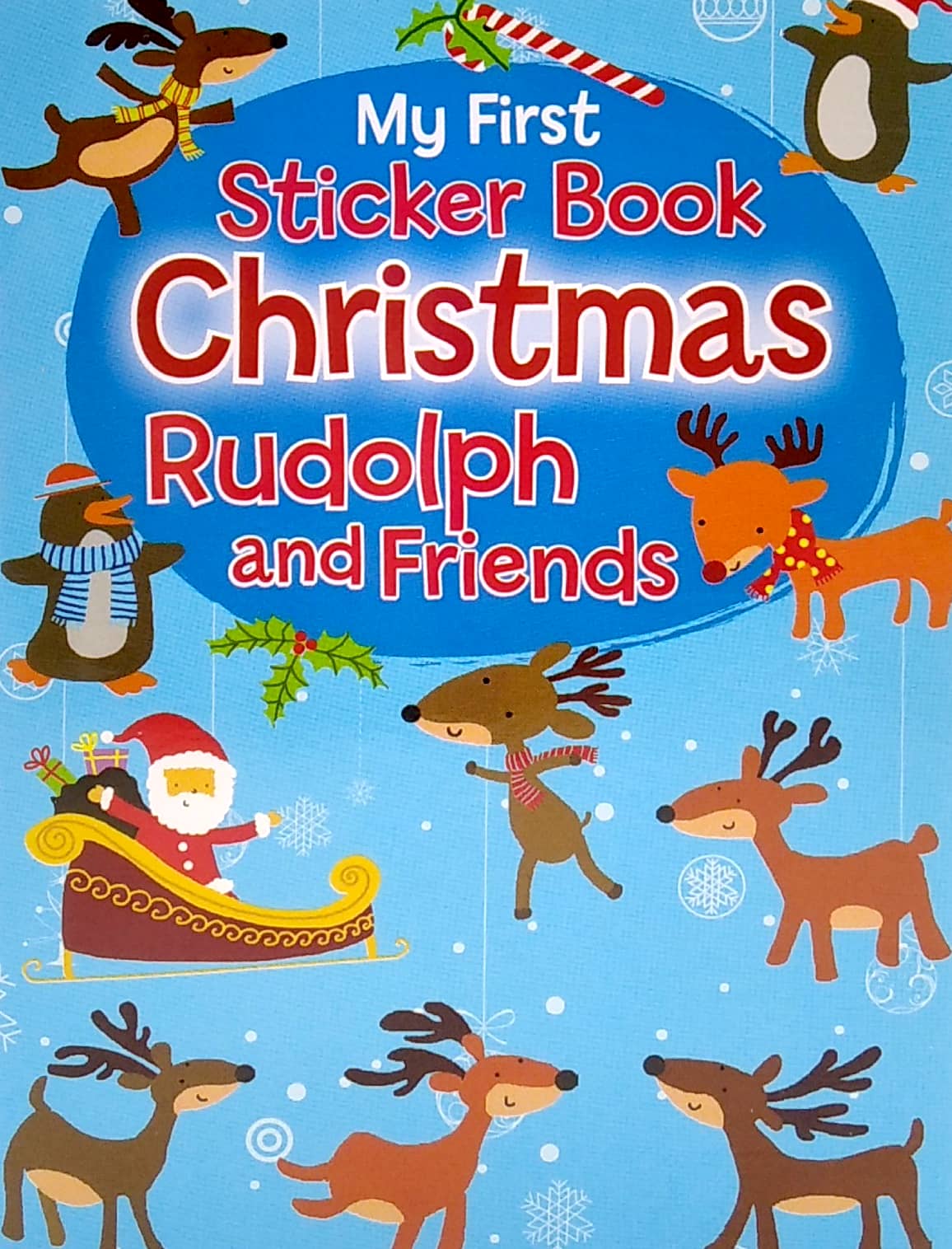 magnetic mini sticker books - xmas red