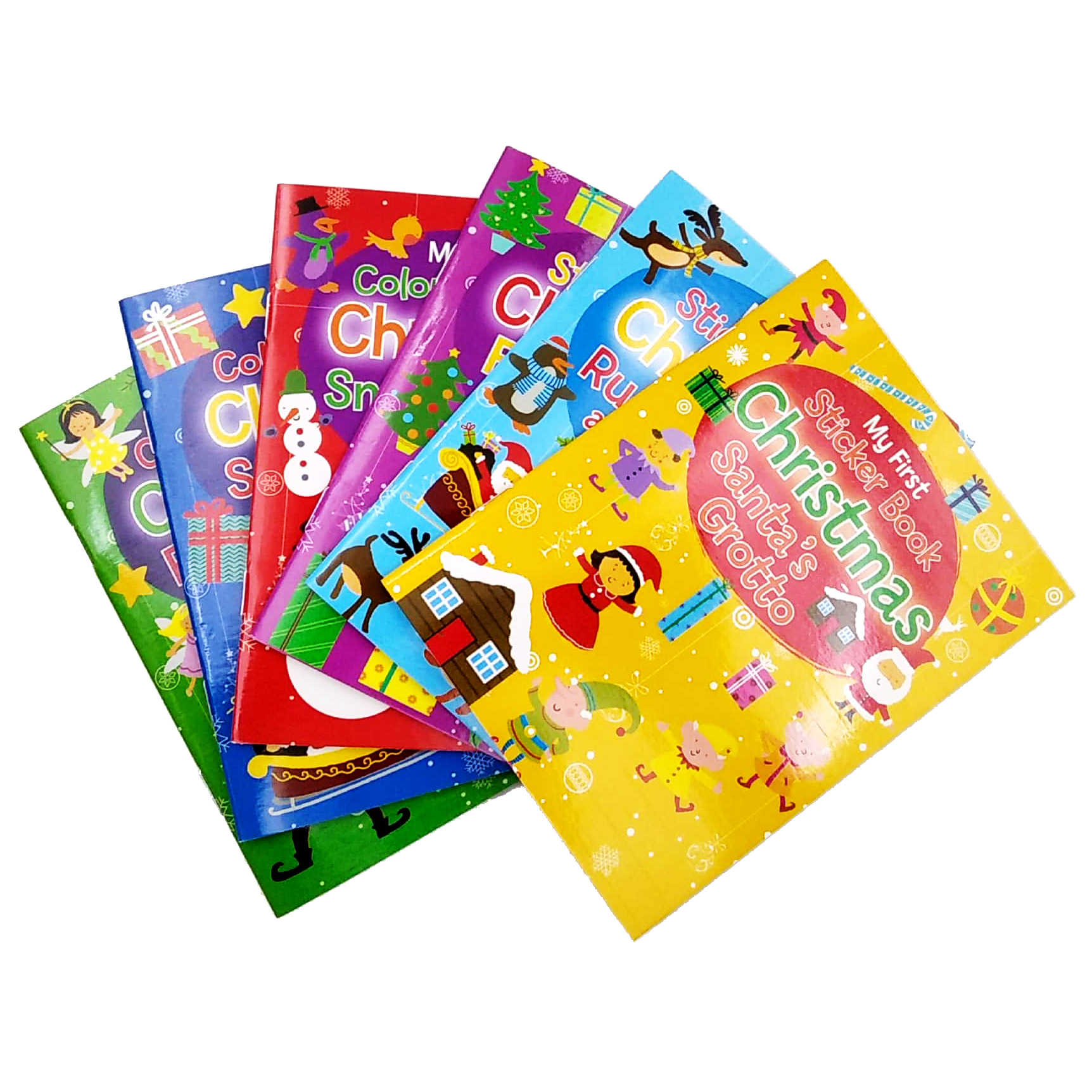 magnetic mini sticker books - xmas white