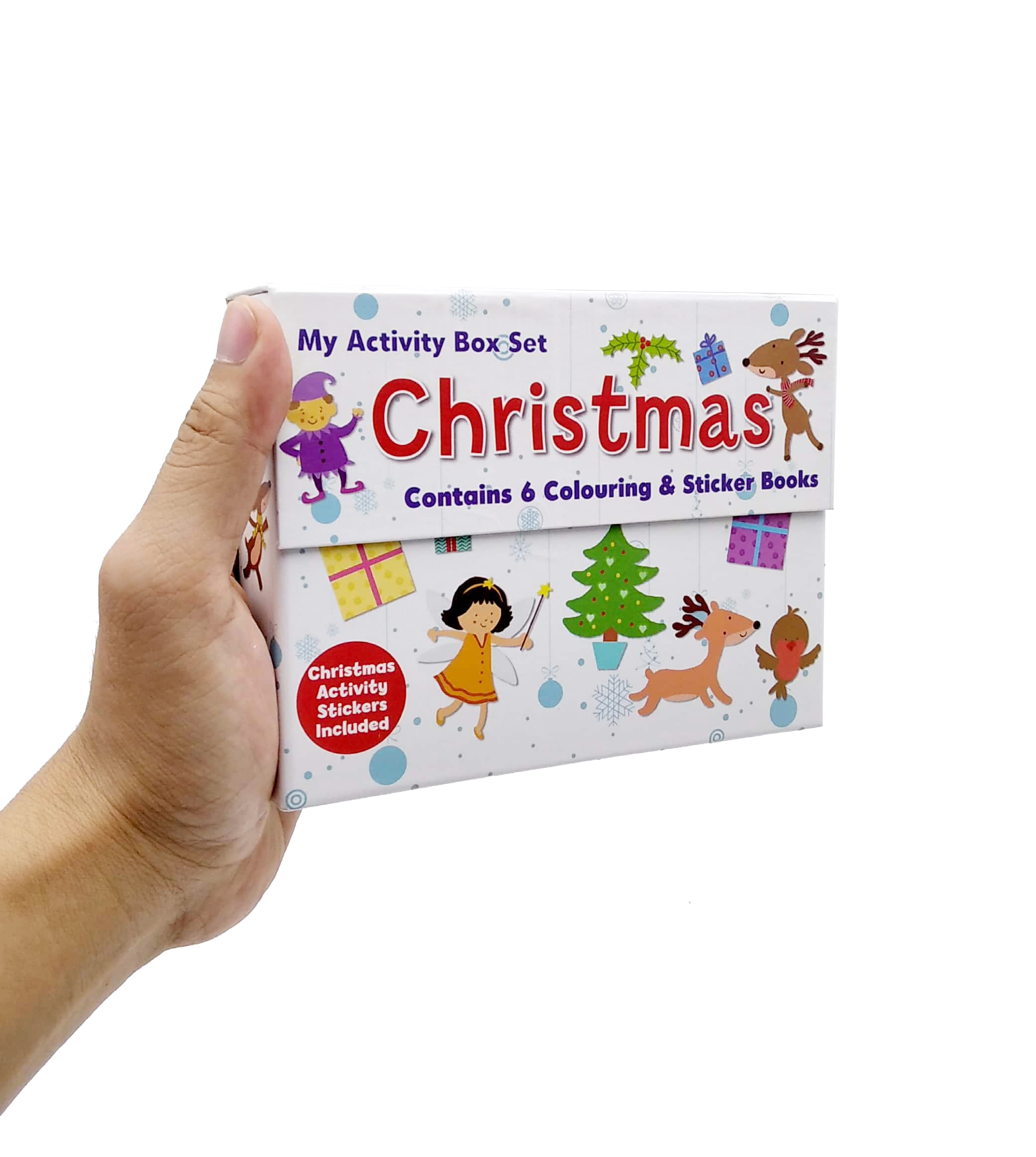 magnetic mini sticker books - xmas white