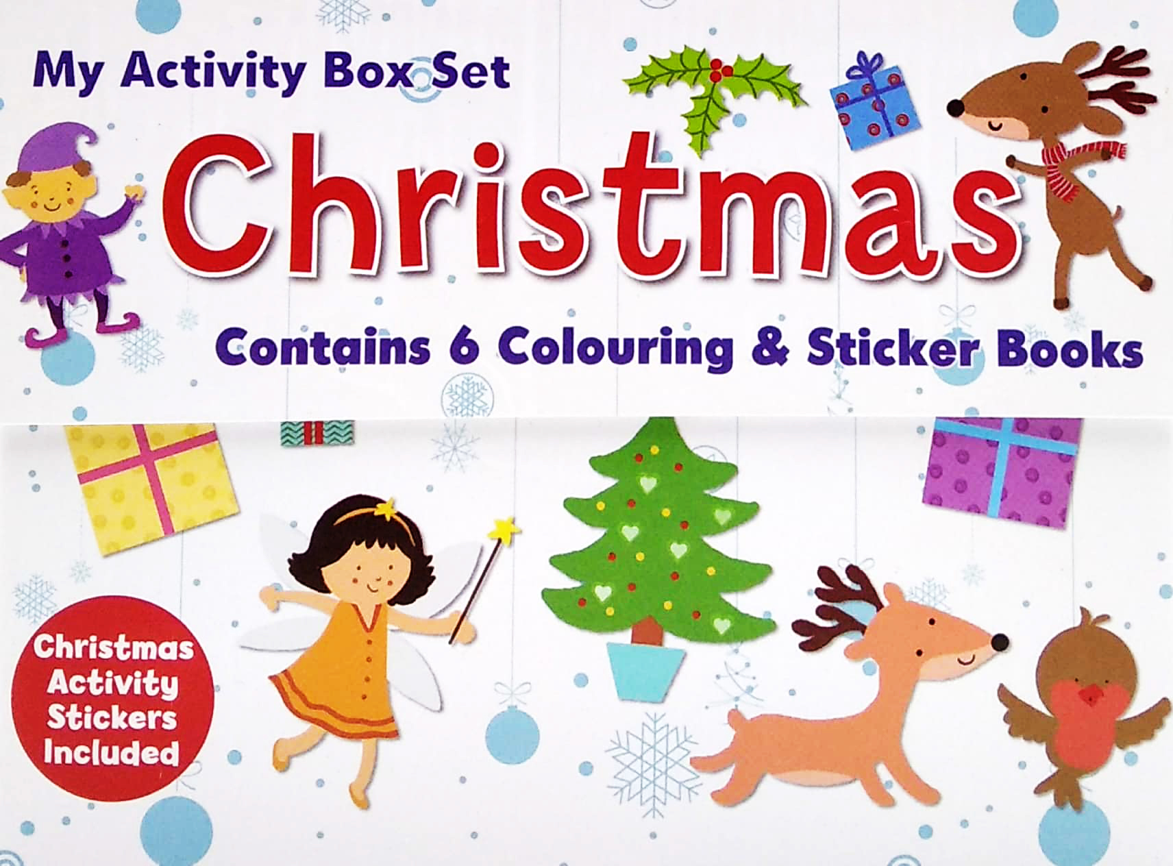 magnetic mini sticker books - xmas white