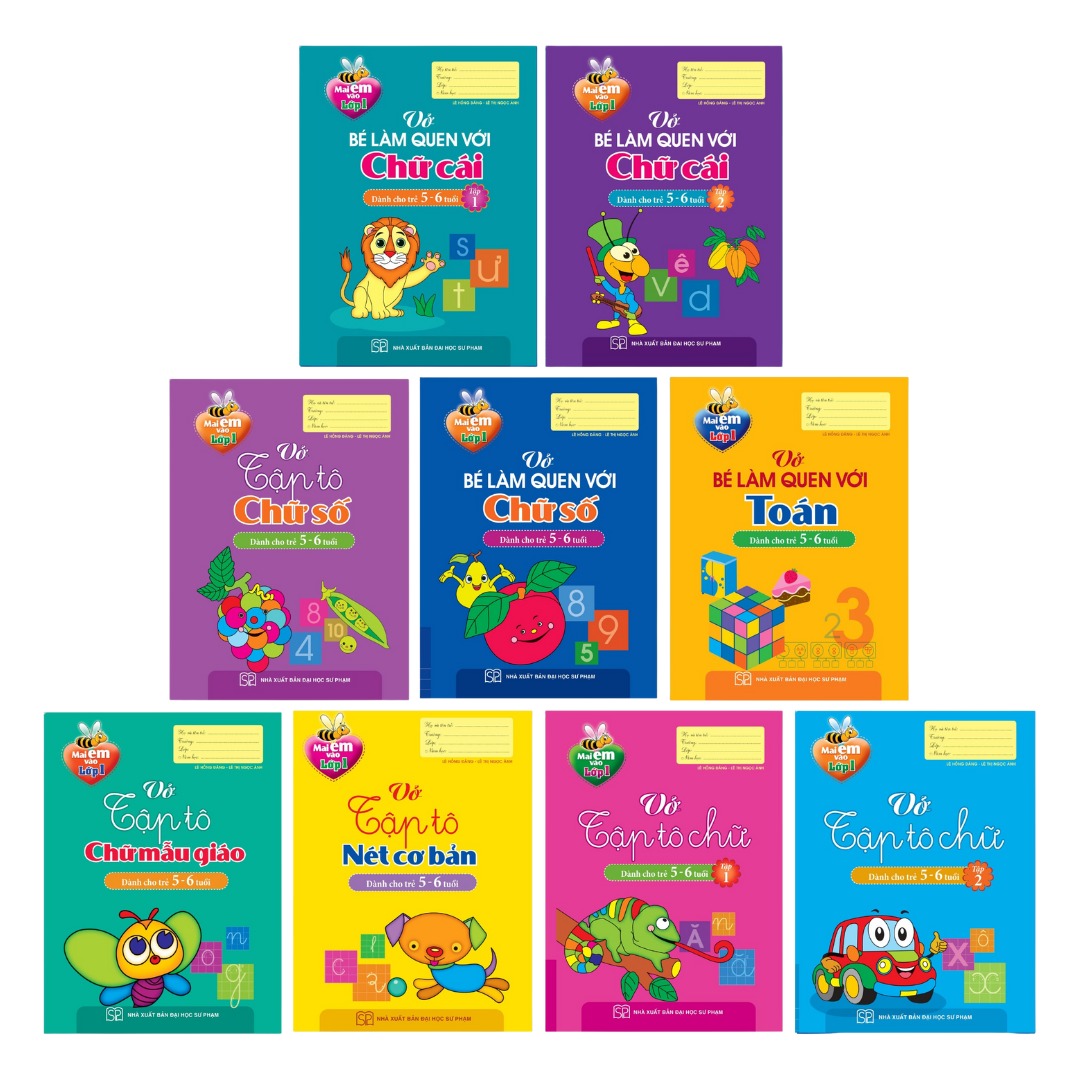 mai em vào lớp 1 - dành cho trẻ 5-6 tuổi (bộ túi 9 cuốn) (tái bản 2024)