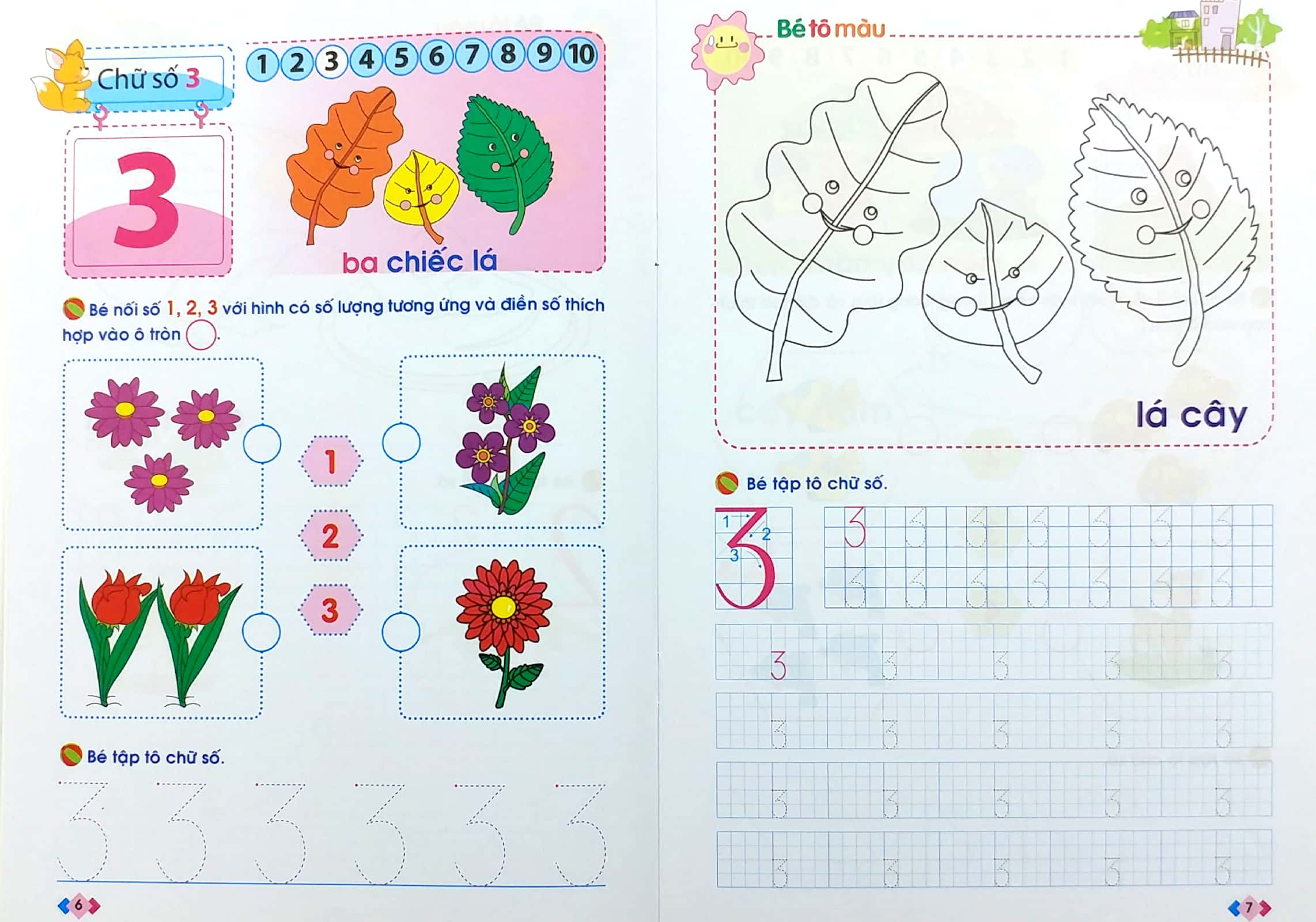 mai em vào lớp 1 - vở bé làm quen với chữ số (5-6 tuổi)