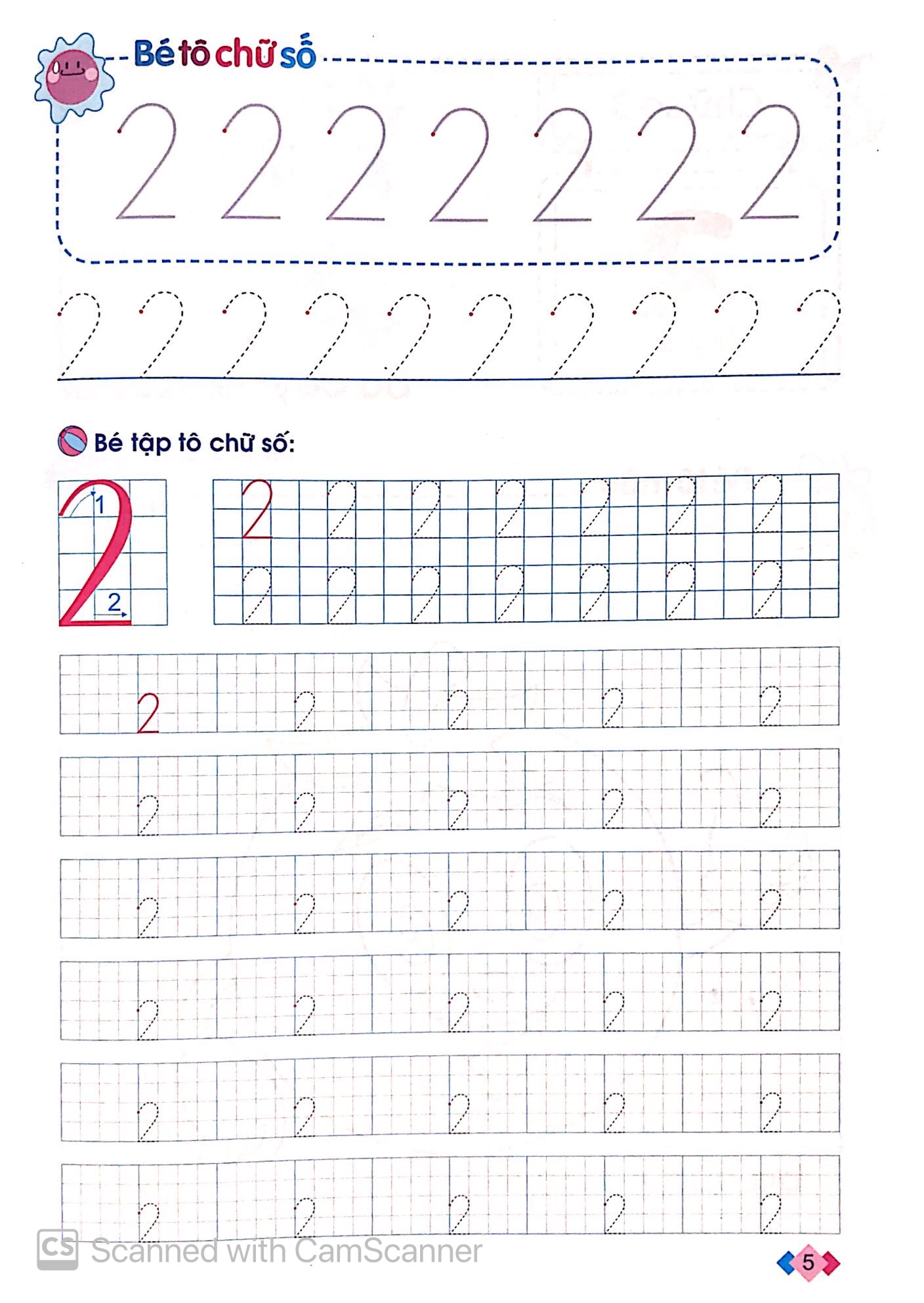 mai em vào lớp 1 - vở tập tô chữ số (dành cho trẻ 5-6 tuổi) (tái bản 2024)