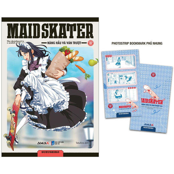 Maid Skater - The Skateboard Is A Symbol Of The Maid - Nang Hau Va Van Truot - Tang Kem Bia Ao + Photostrip Bookmark