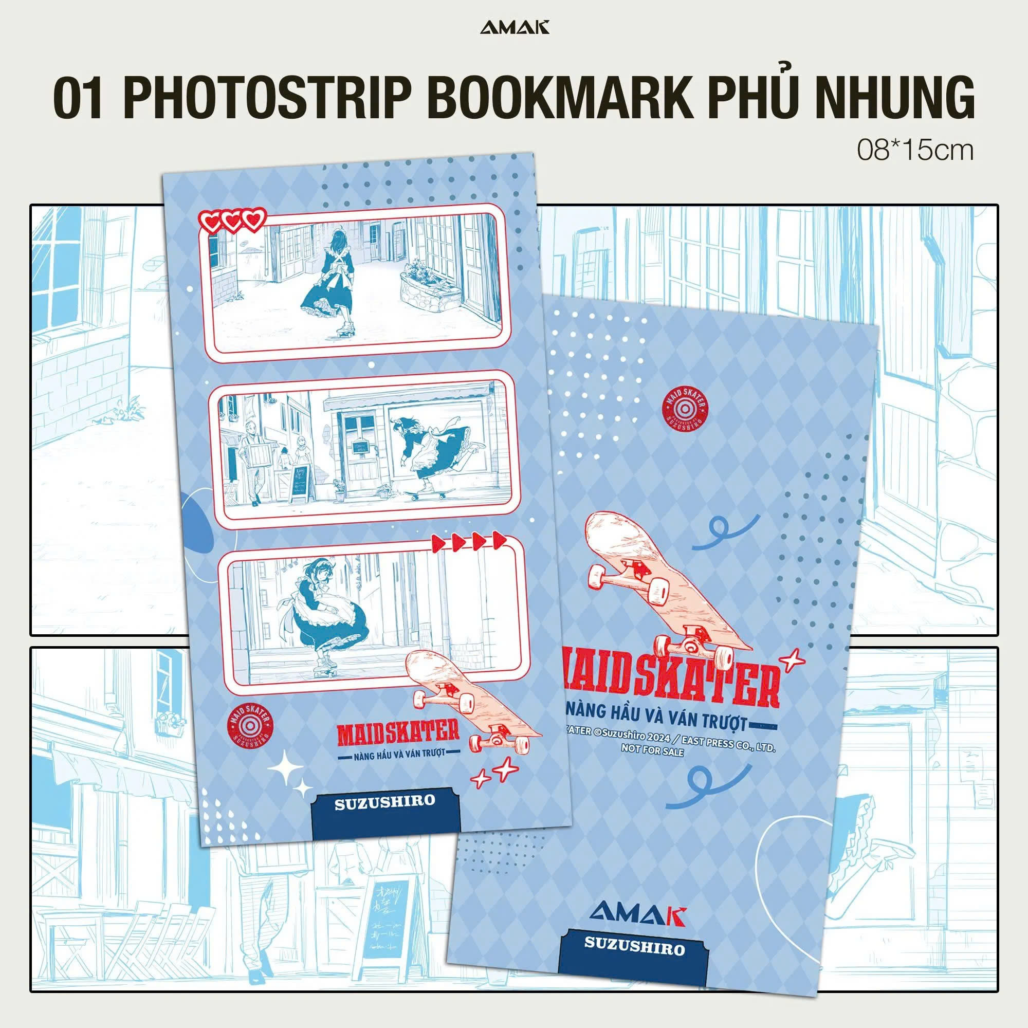 Maid Skater - The Skateboard Is A Symbol Of The Maid - Nang Hau Va Van Truot - Tang Kem Bia Ao + Photostrip Bookmark