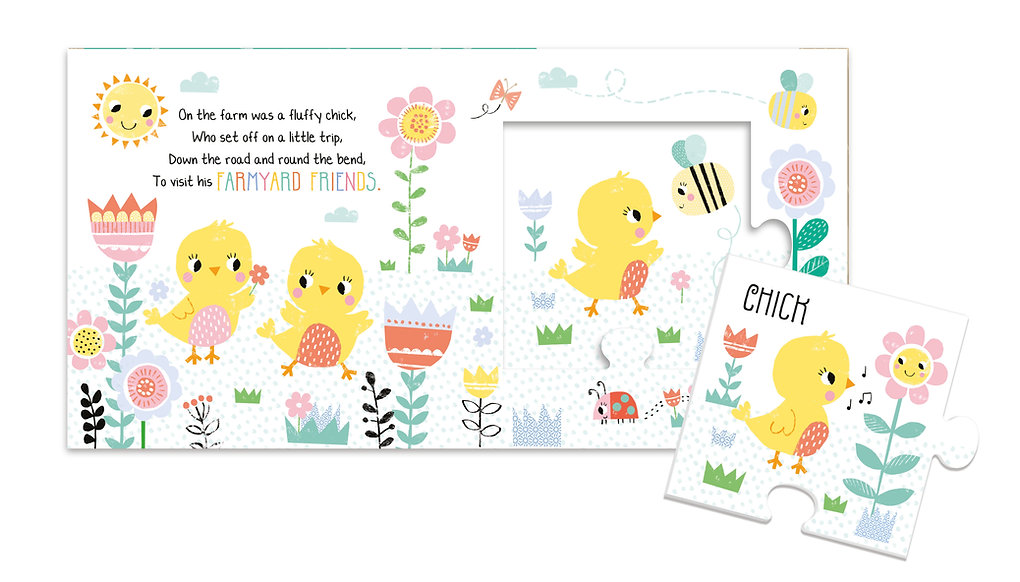 make and play jigsaw book: farm friends