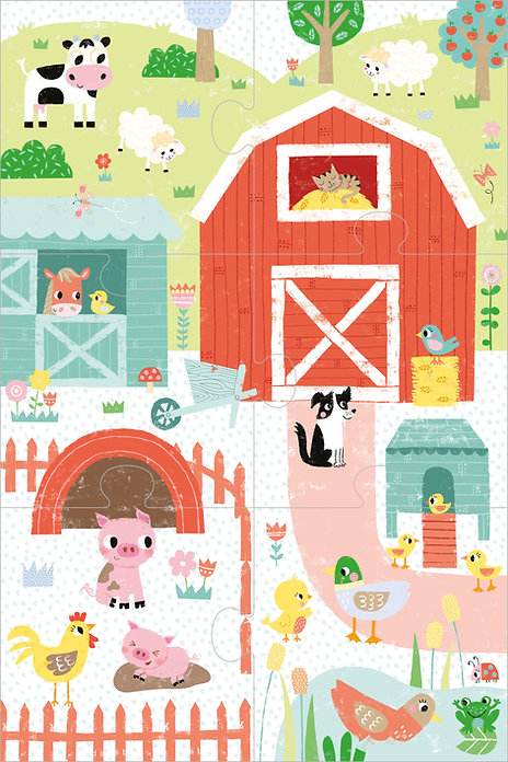 make and play jigsaw book: farm friends