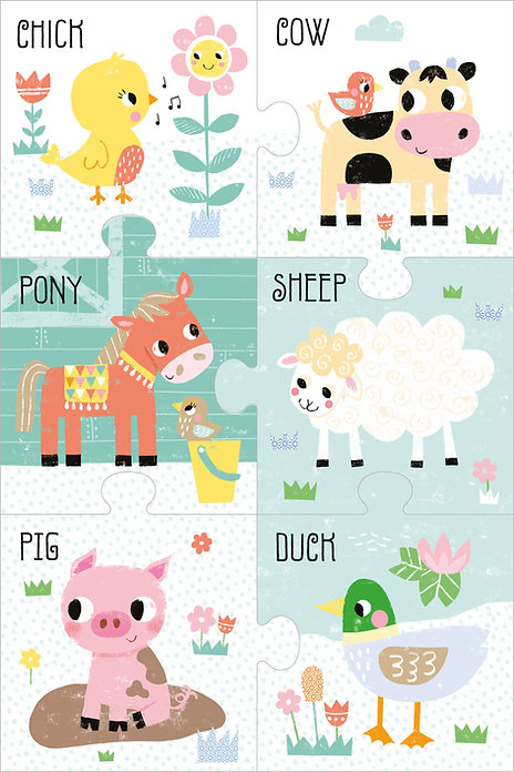 make and play jigsaw book: farm friends