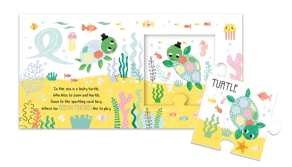 make and play jigsaw: ocean friends