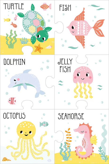 make and play jigsaw: ocean friends