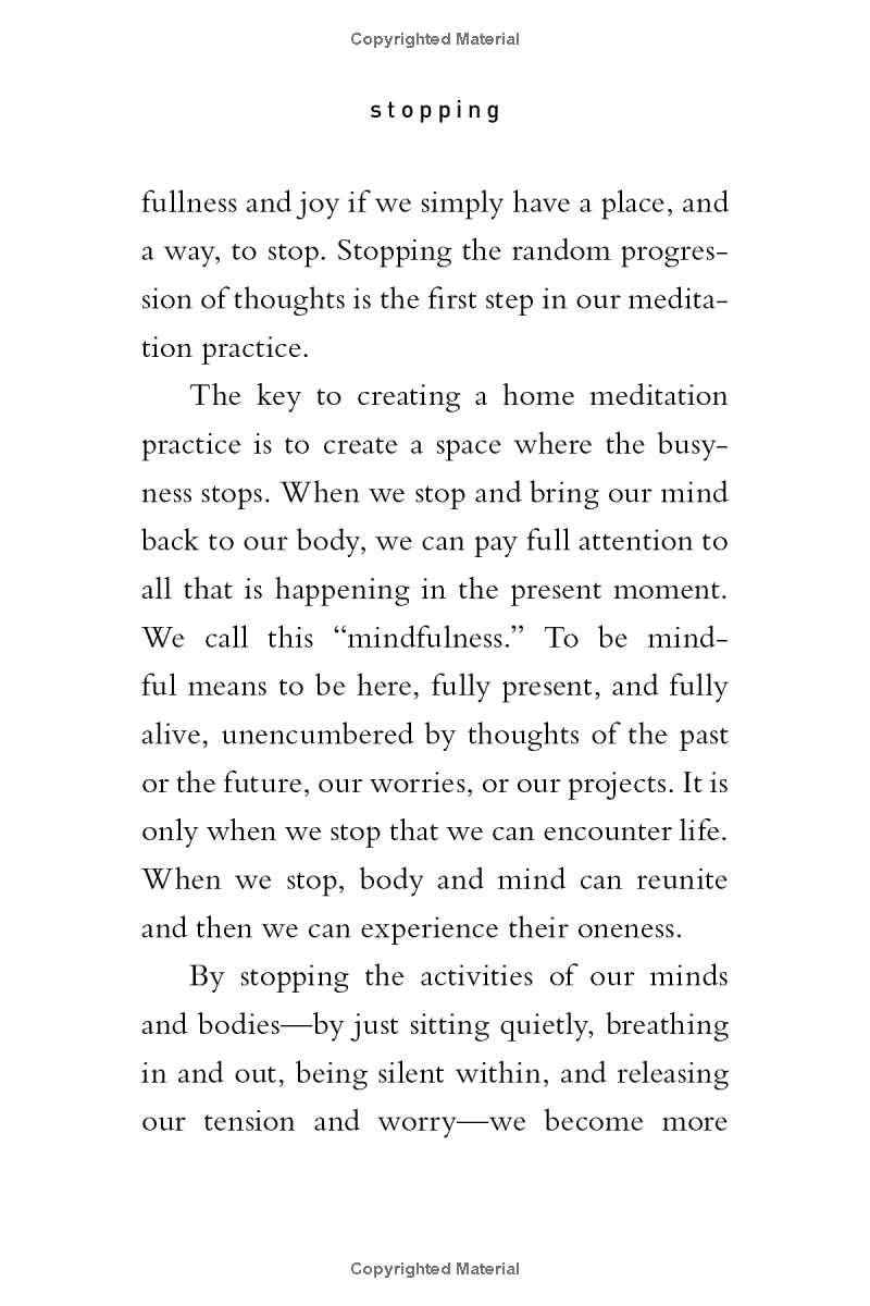 making space : creating a home meditation practice