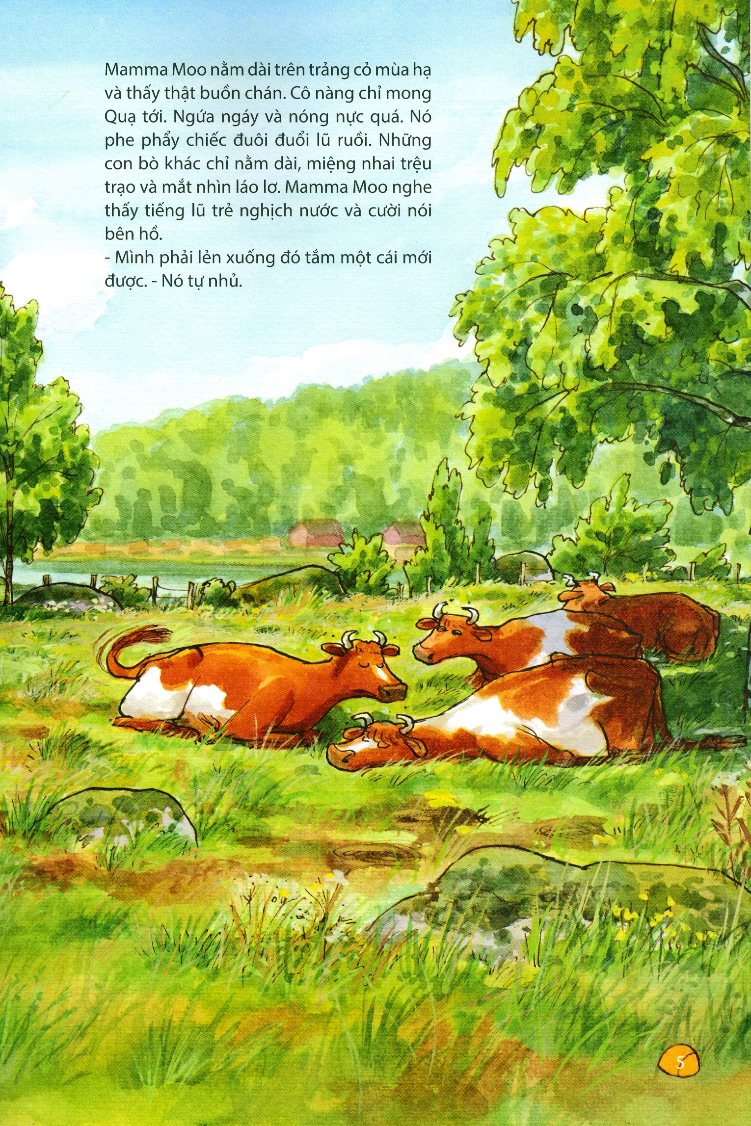 mamma moo và chú quạ rắc rối - mamma moo bị thương