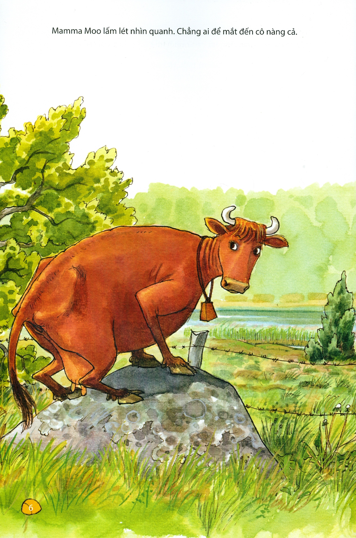 mamma moo và chú quạ rắc rối - mamma moo bị thương