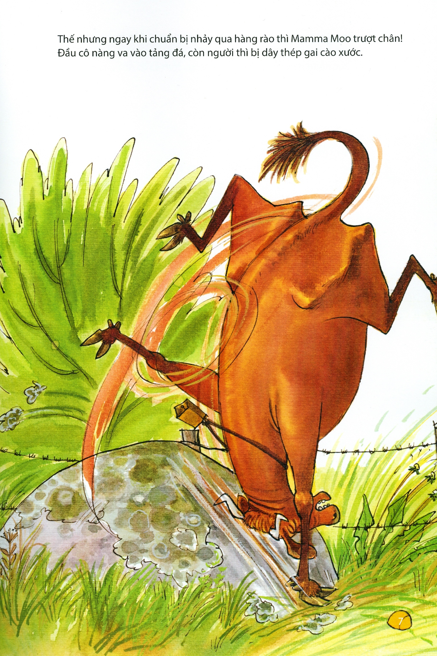 mamma moo và chú quạ rắc rối - mamma moo bị thương