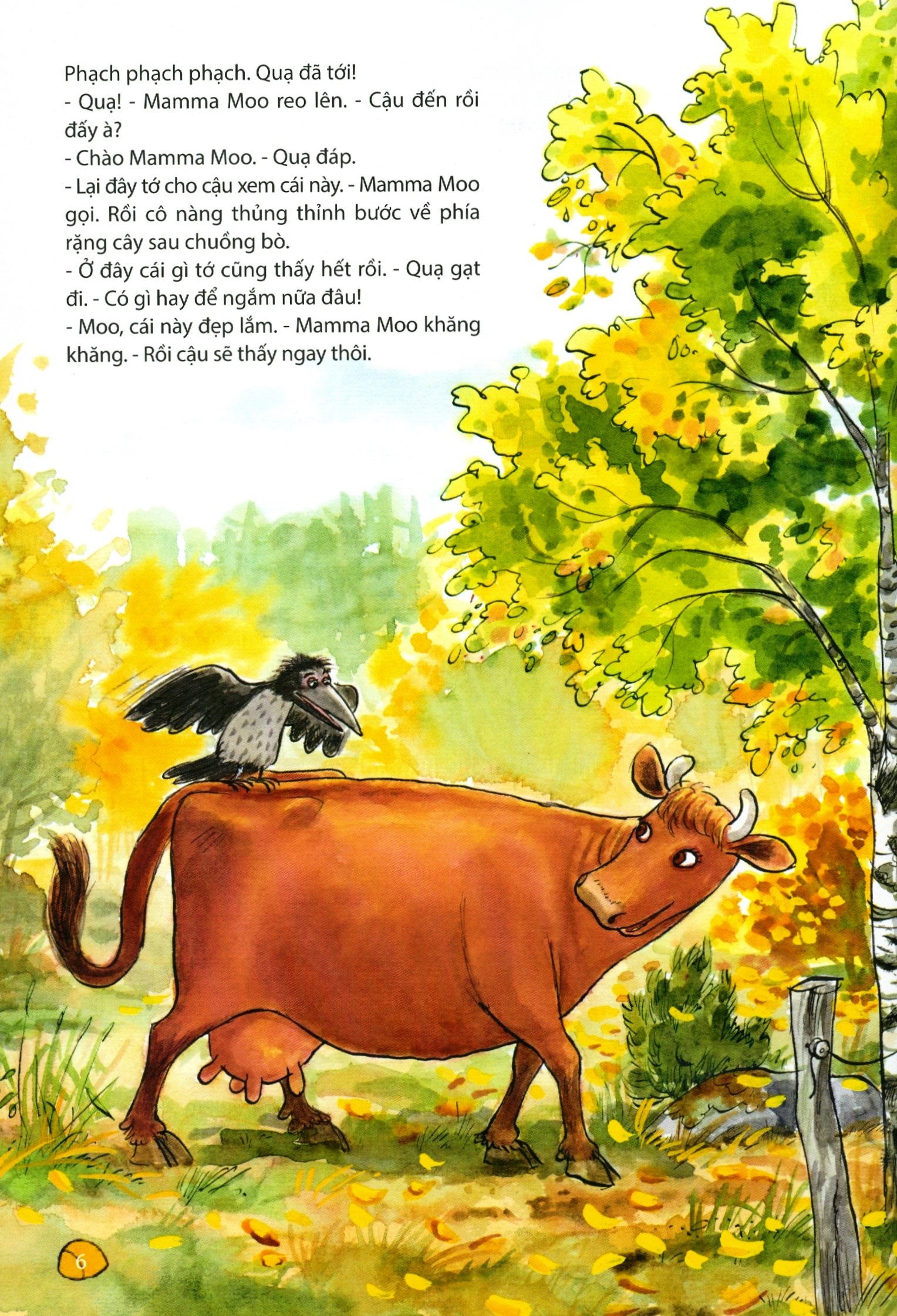 mamma moo và chú quạ rắc rối - mamma moo dựng chòi