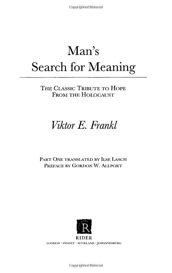 man's search for meaning