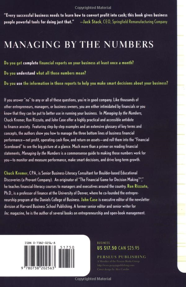 managing by the numbers: a commonsense guide to understanding and using your company's financials