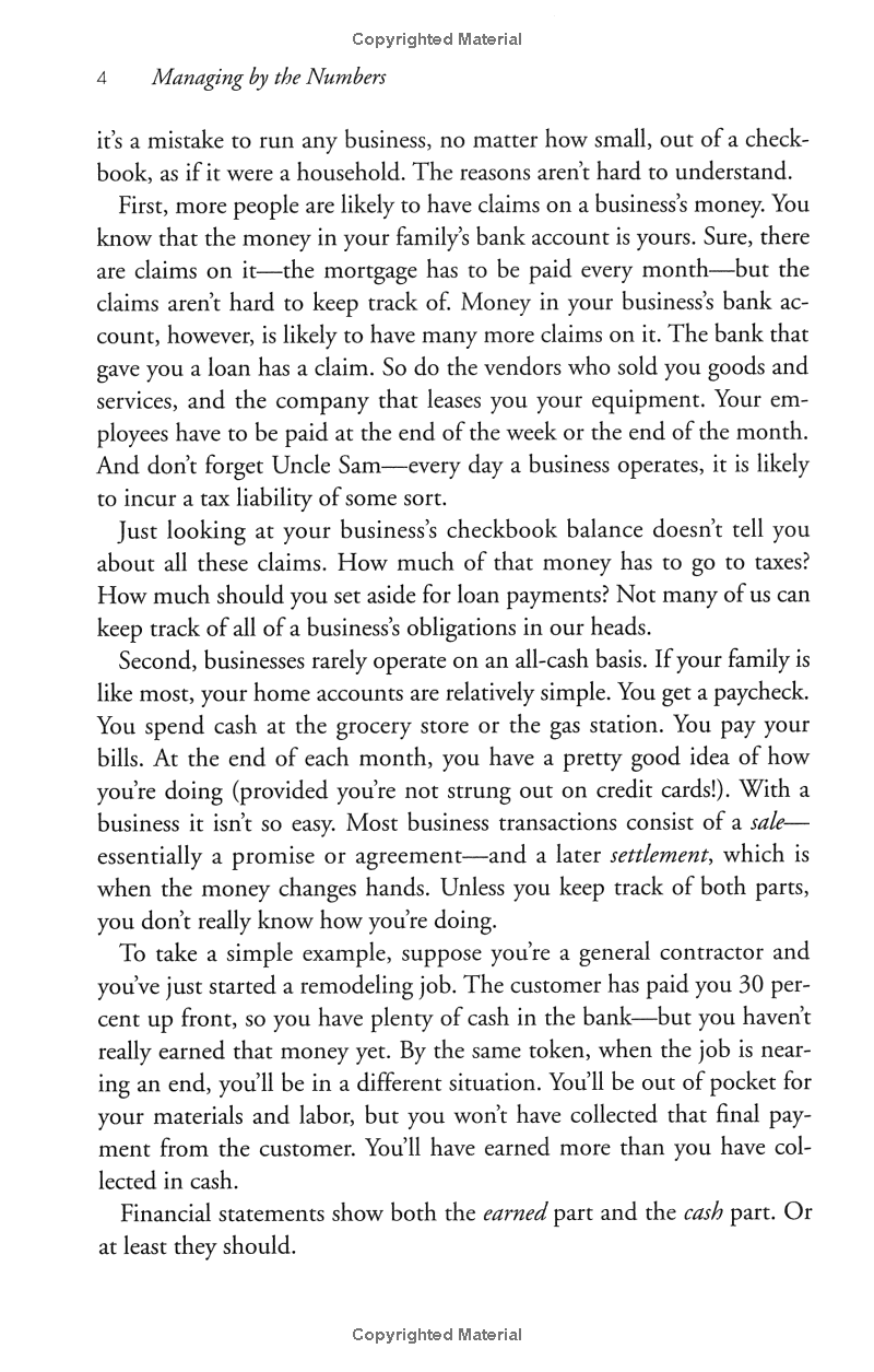 managing by the numbers: a commonsense guide to understanding and using your company's financials
