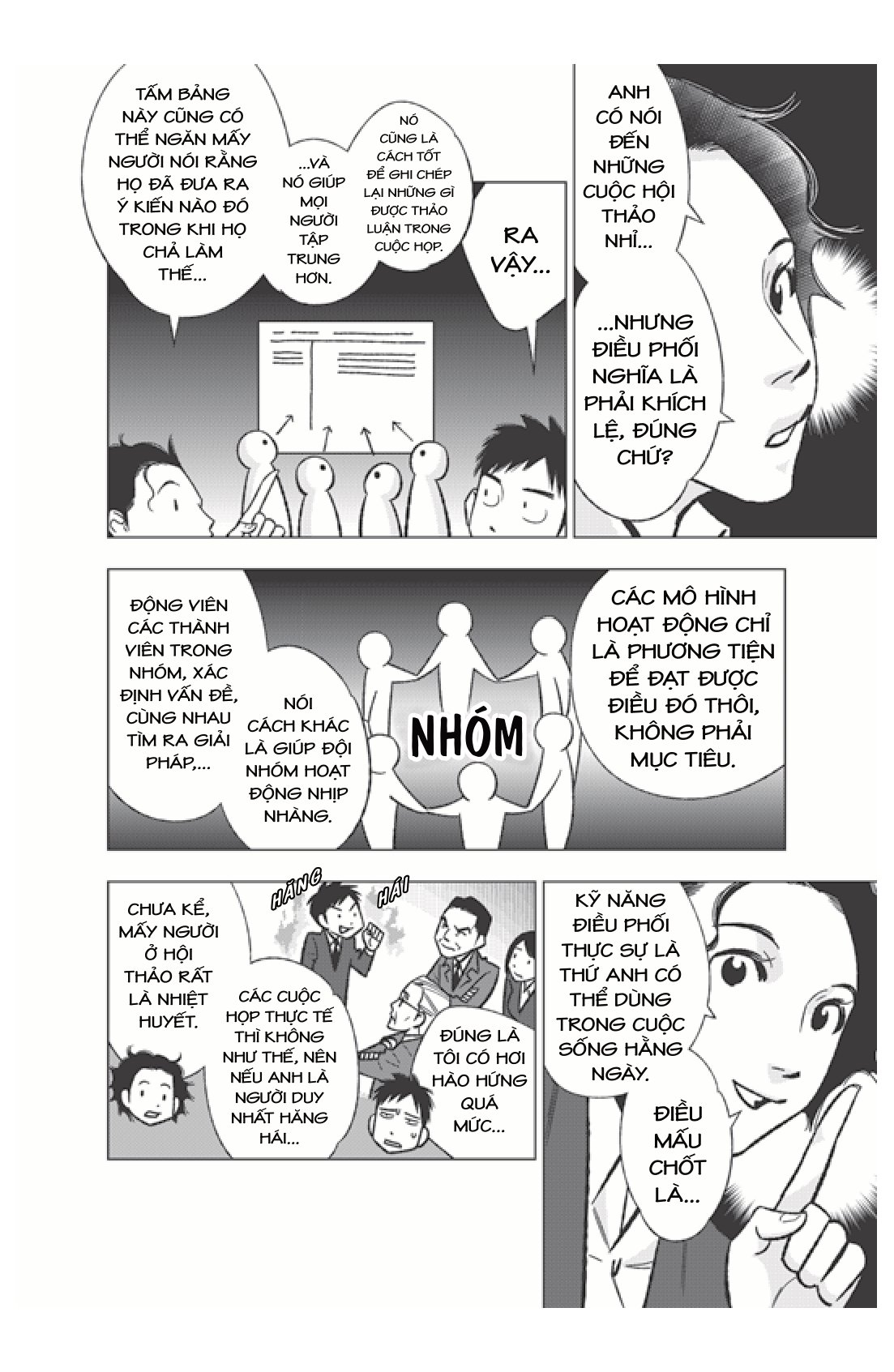 manga for success - mở khóa thành công với manga - leading meetings and teams - dẫn dắt đội nhóm