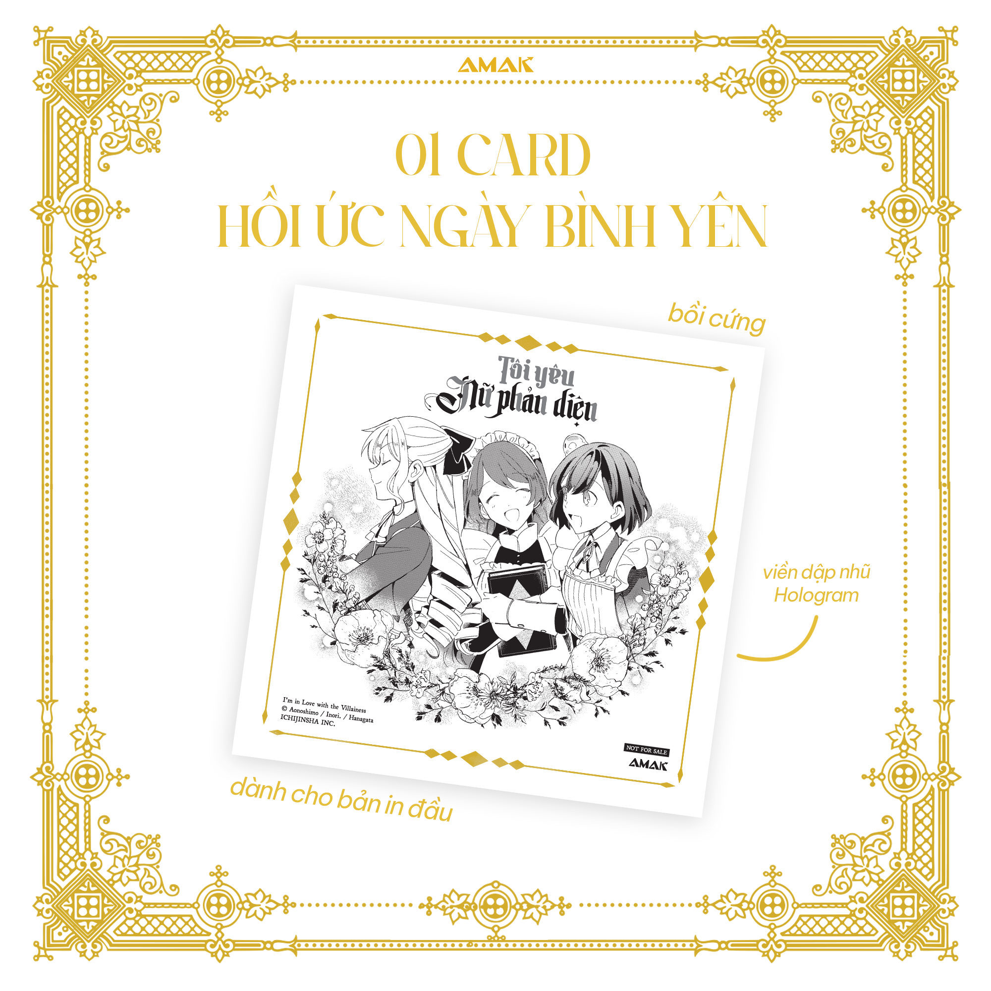 [manga] tôi yêu nữ phản diện - tập 4 - tặng kèm 1 bìa áo rời phủ uv + 2 bookmark bồi đôi phủ nhũ ánh trai + 1 card hồi ức ngày bình yên