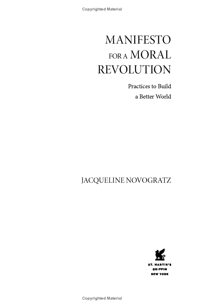 manifesto for a moral revolution: practices to build a better world