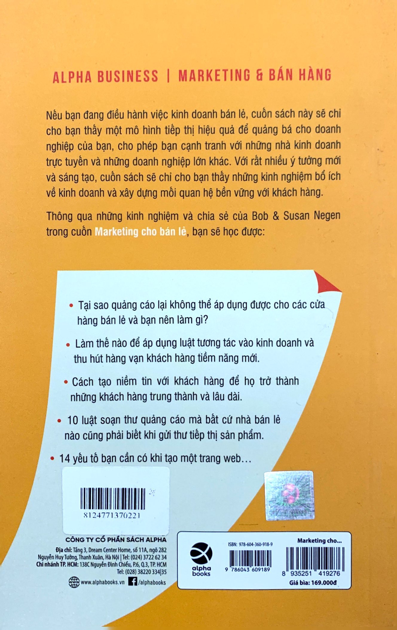 marketing cho bán lẻ (tái bản)