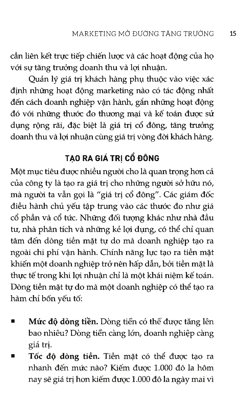 marketing mở đường tăng trưởng