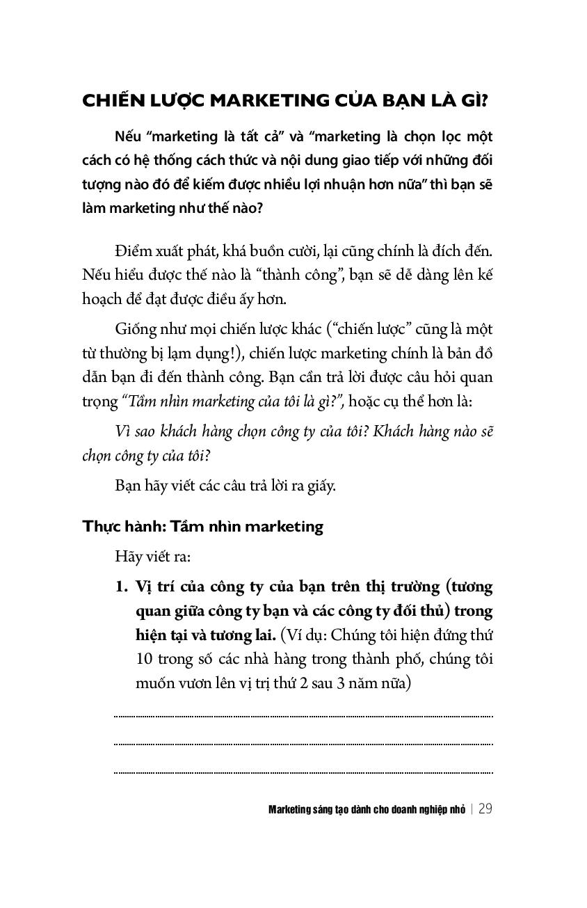 marketing sáng tạo dành cho doanh nghiệp nhỏ (tái bản 2018)