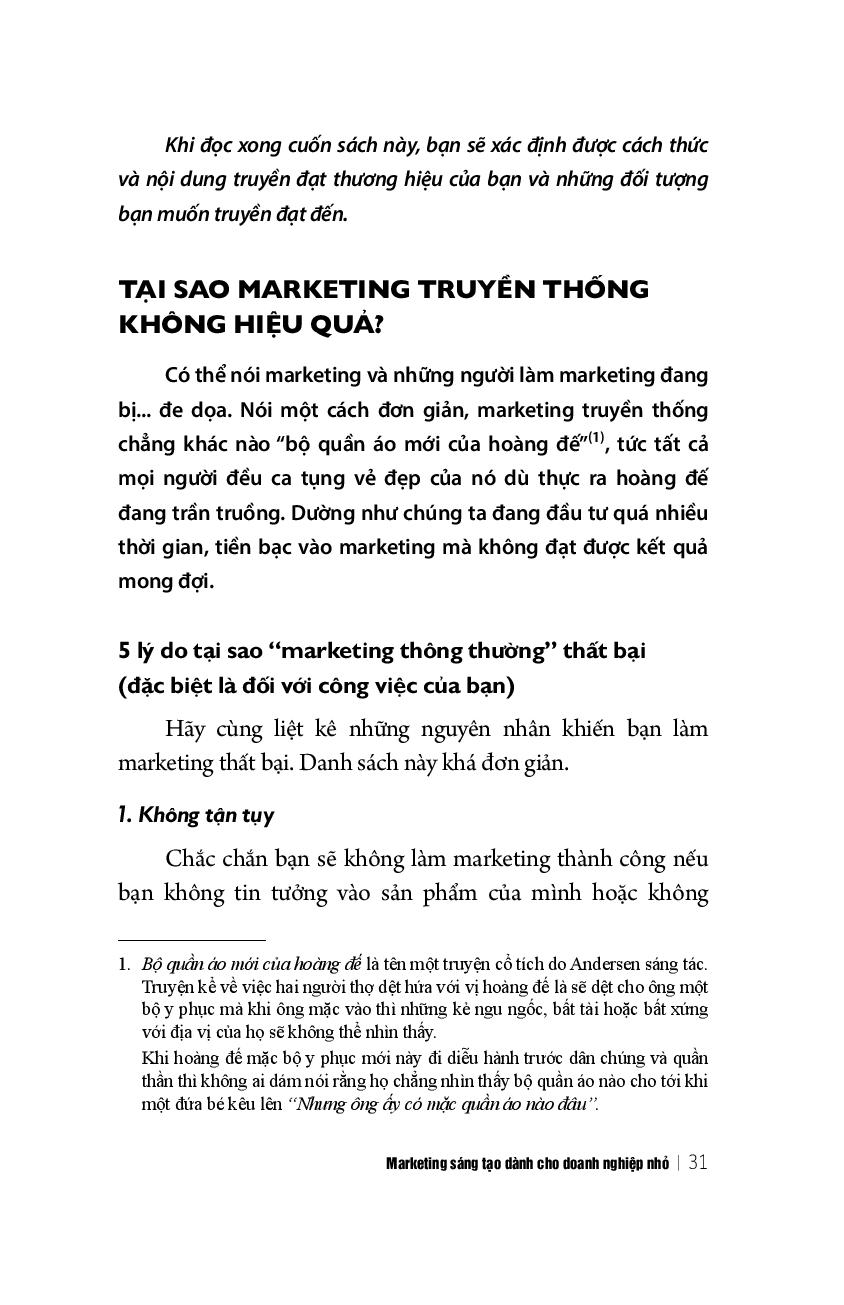 marketing sáng tạo dành cho doanh nghiệp nhỏ (tái bản 2018)