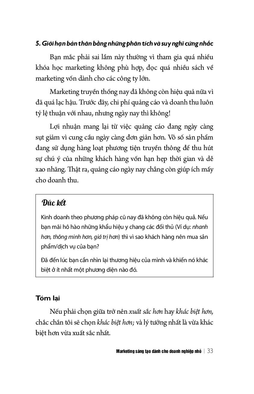 marketing sáng tạo dành cho doanh nghiệp nhỏ (tái bản 2018)