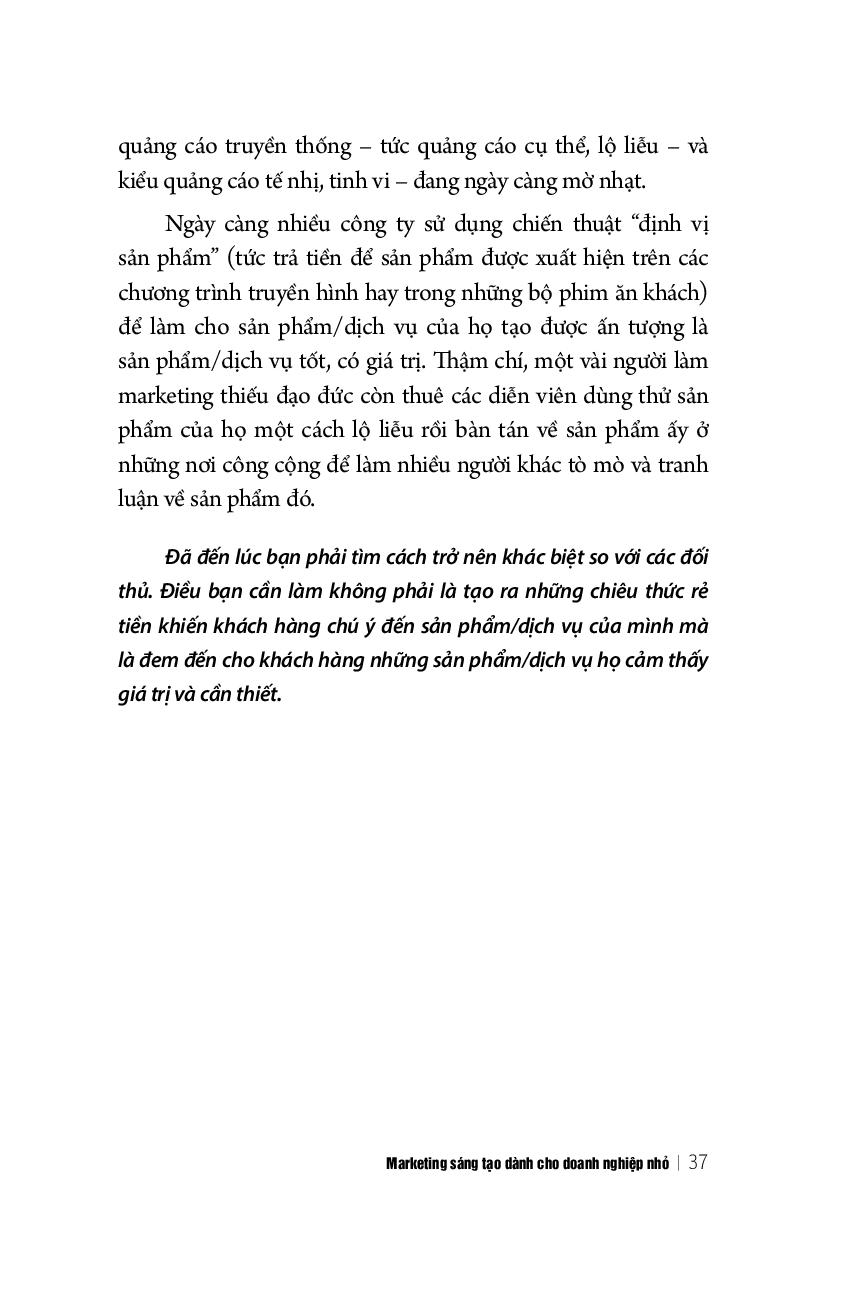 marketing sáng tạo dành cho doanh nghiệp nhỏ (tái bản 2018)