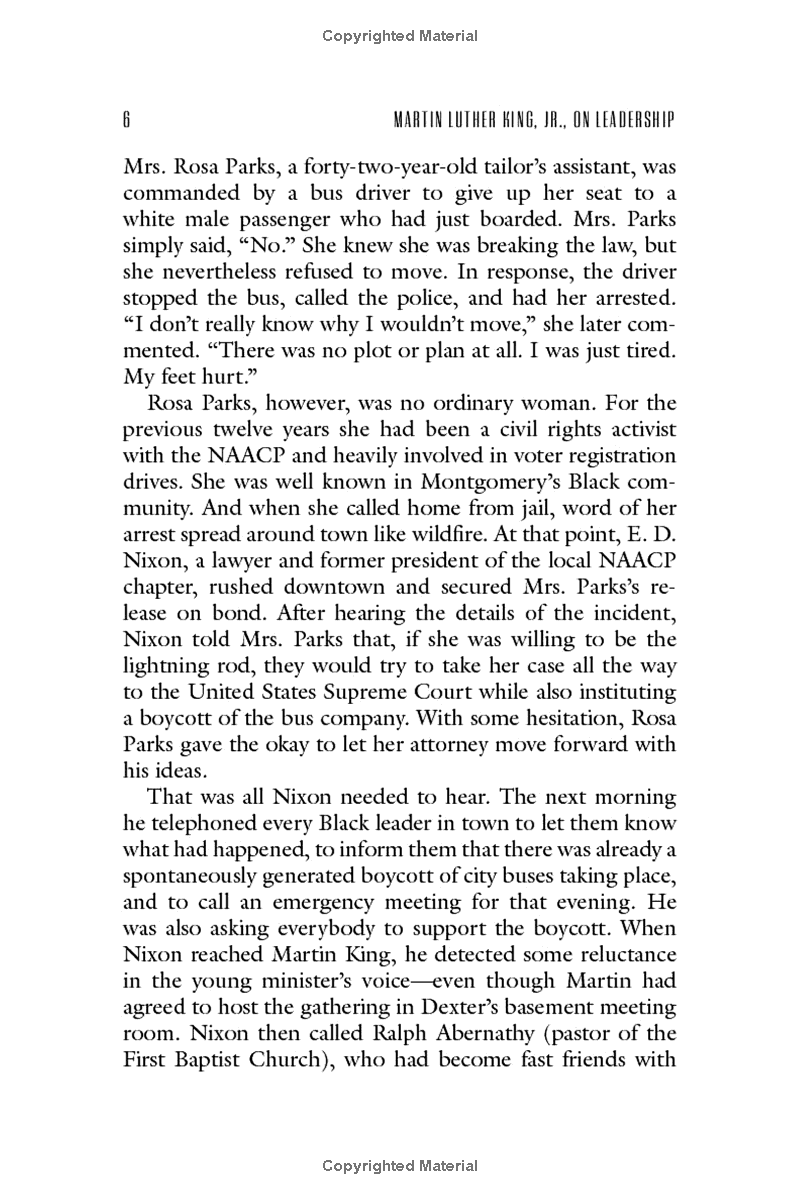 martin luther king, jr., on leadership: inspiration and wisdom for challenging times