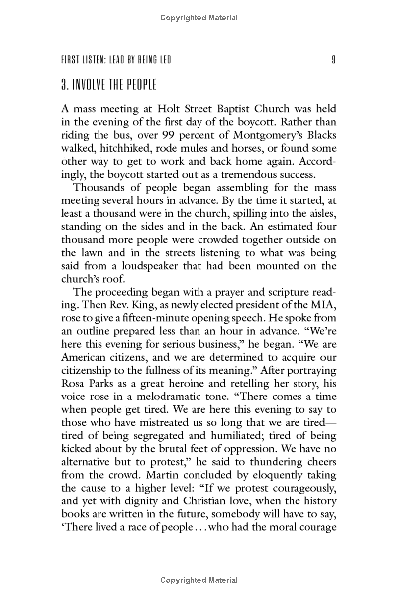 martin luther king, jr., on leadership: inspiration and wisdom for challenging times