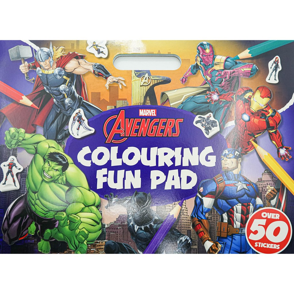 marvel avengers: colouring fun pad (giant colour me pad marvel)