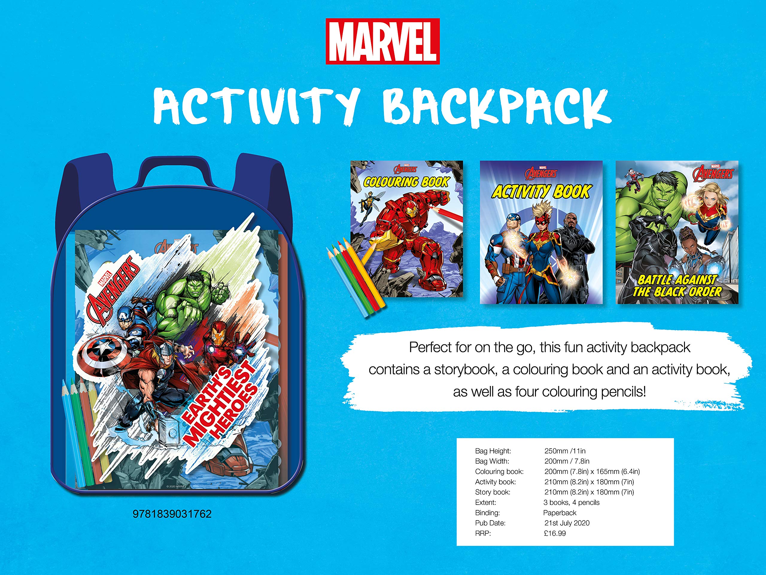 marvel avengers: earth's mightiest heroes (activity backpack)