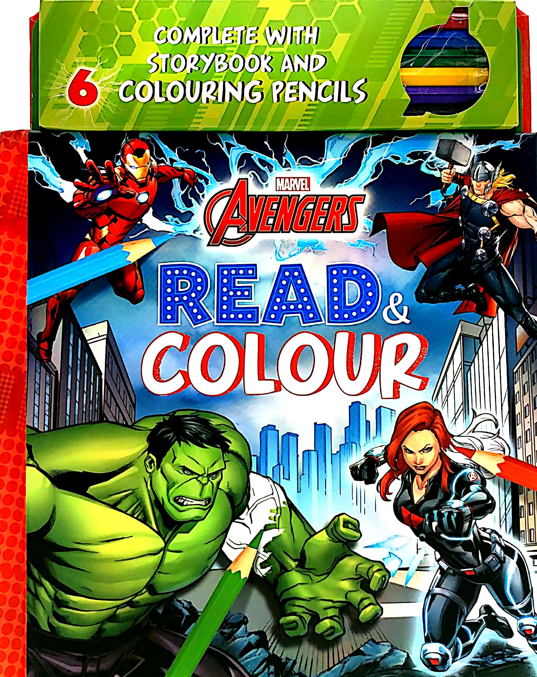 marvel avengers read & colour