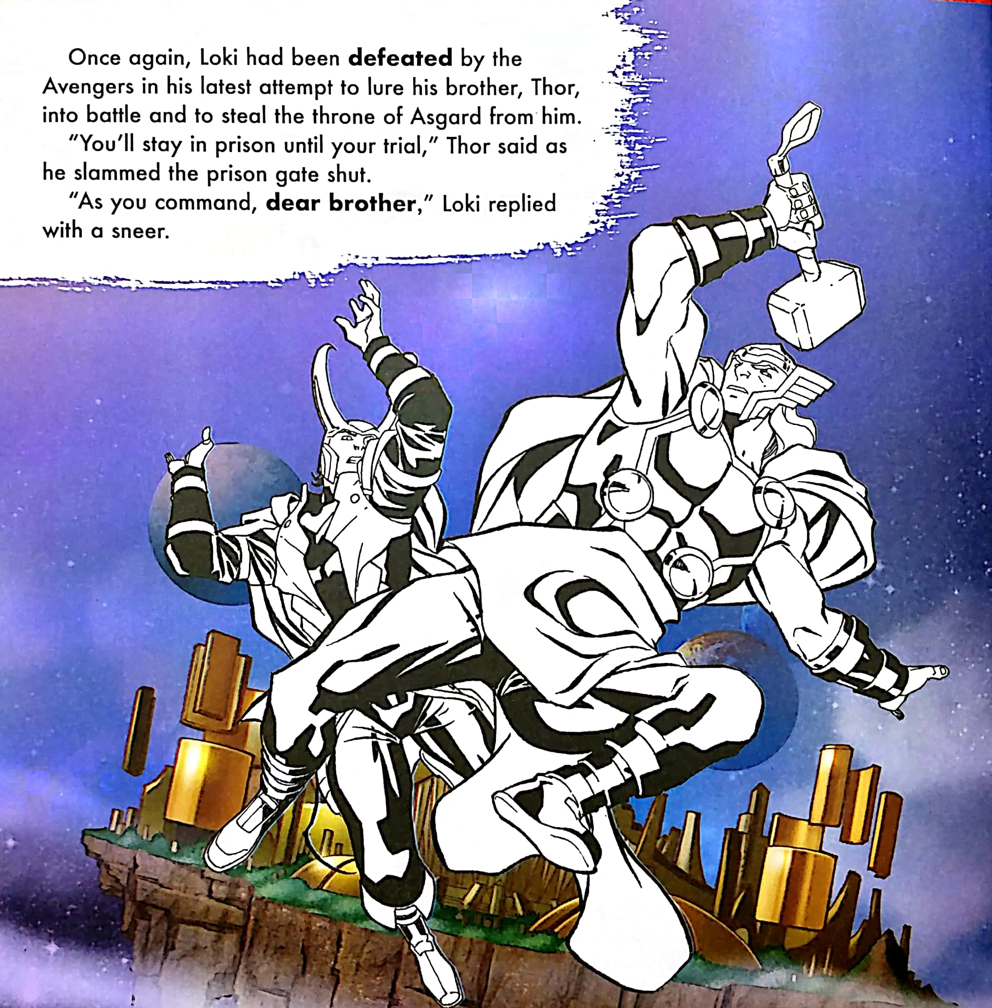 marvel avengers read & colour