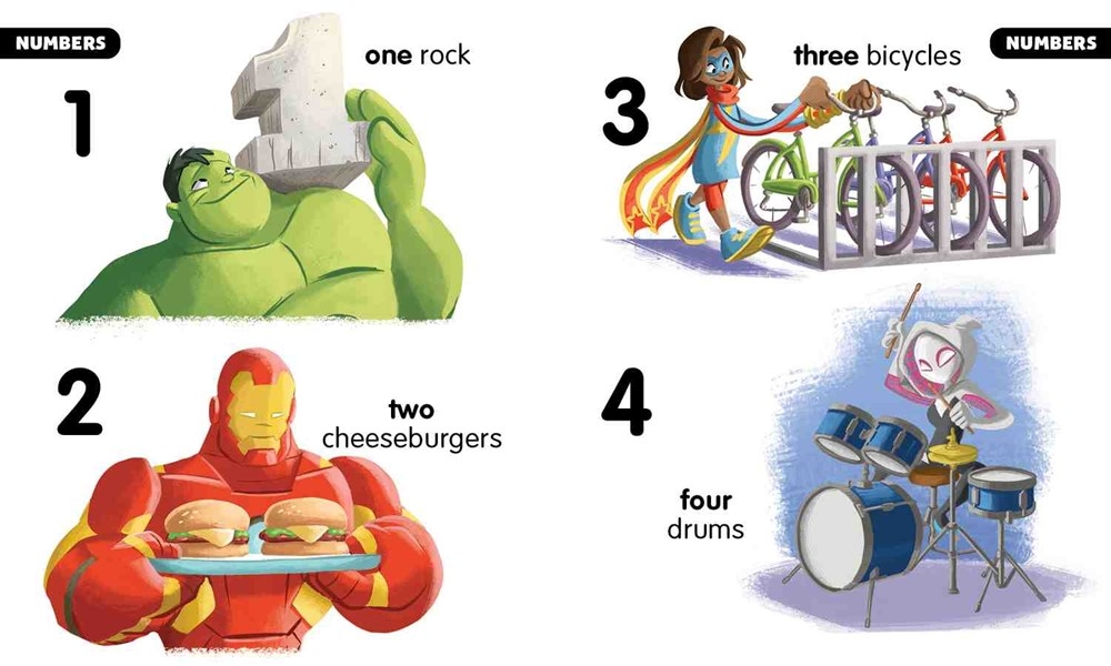 marvel beginnings - first shapes, colors, numbers