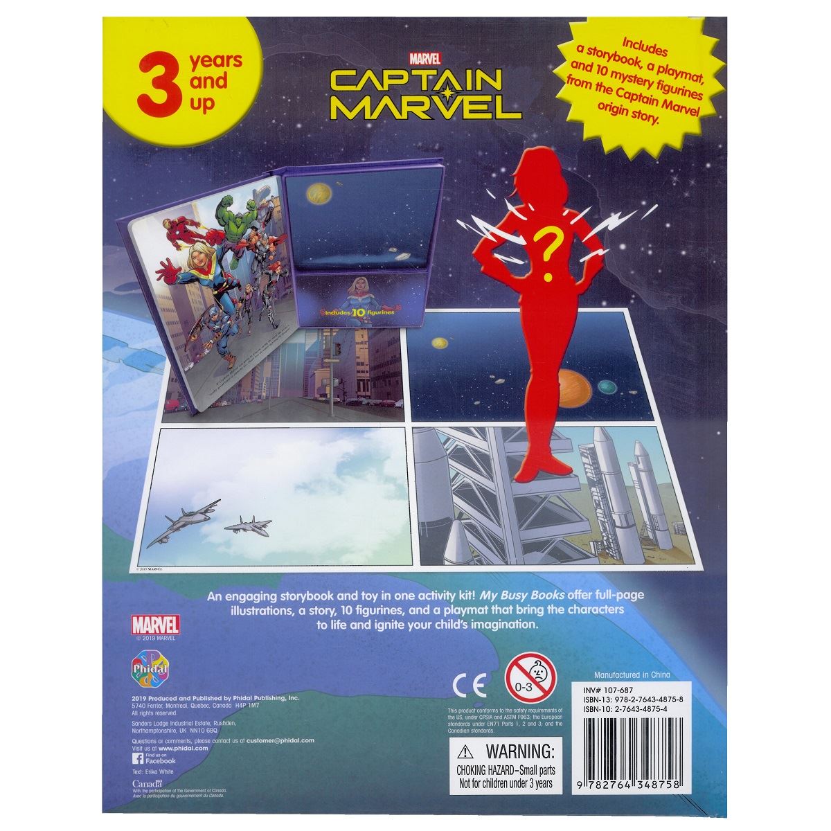 marvel captain marvel my busy book