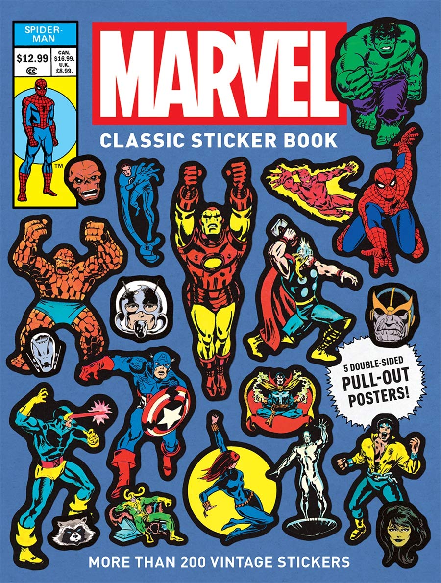 marvel classic sticker book
