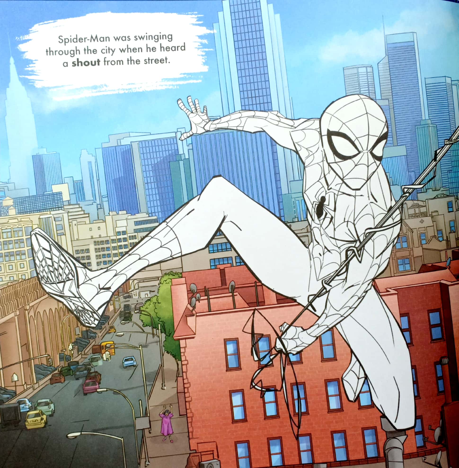 marvel spider-man: read & colour