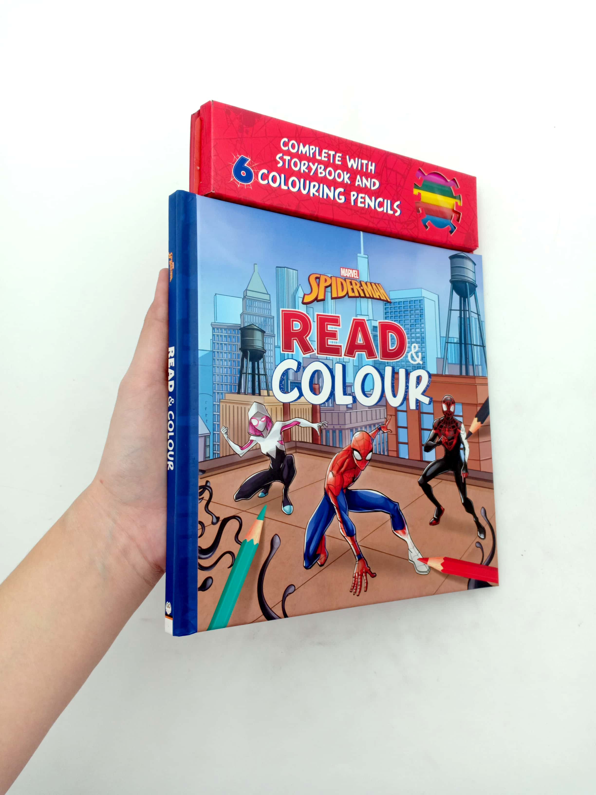 marvel spider-man: read & colour