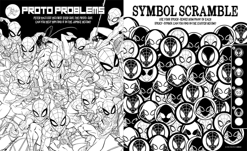 marvel spider-man: search & find colouring