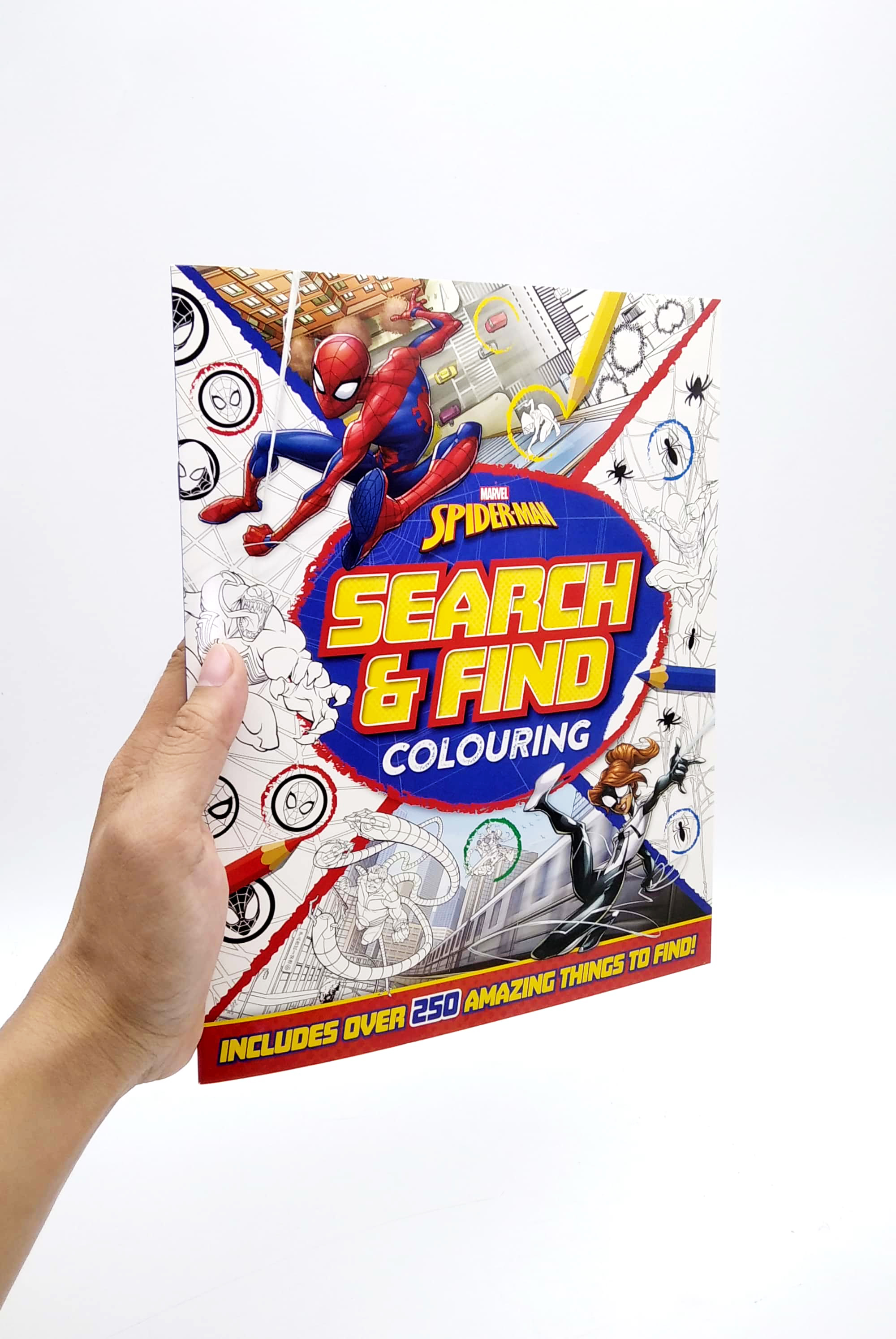 marvel spider-man: search & find colouring