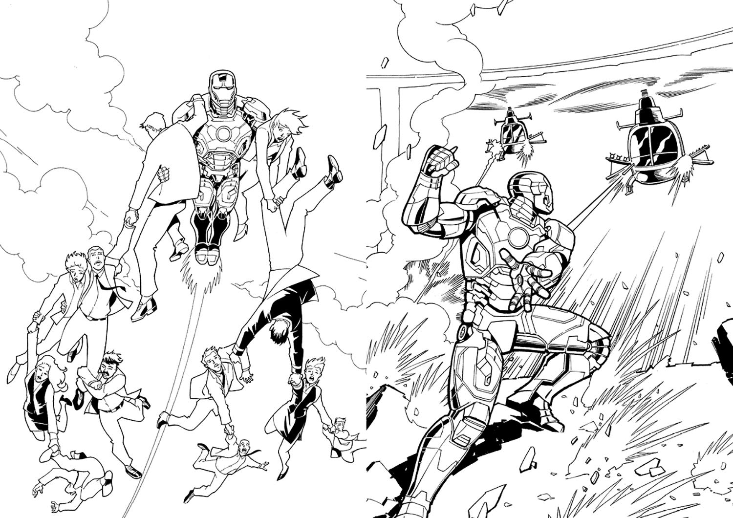 marvel super hero colouring