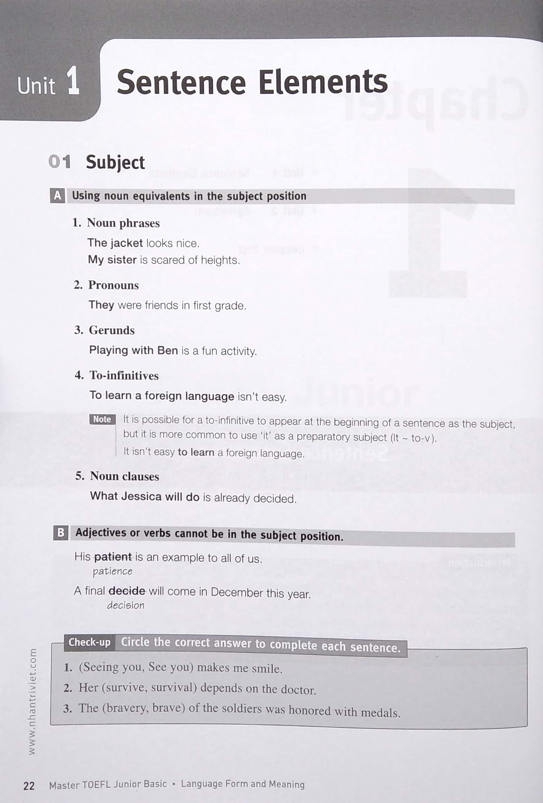 master toefl junior basic: language form & meaning (cefr level a2) - gramma